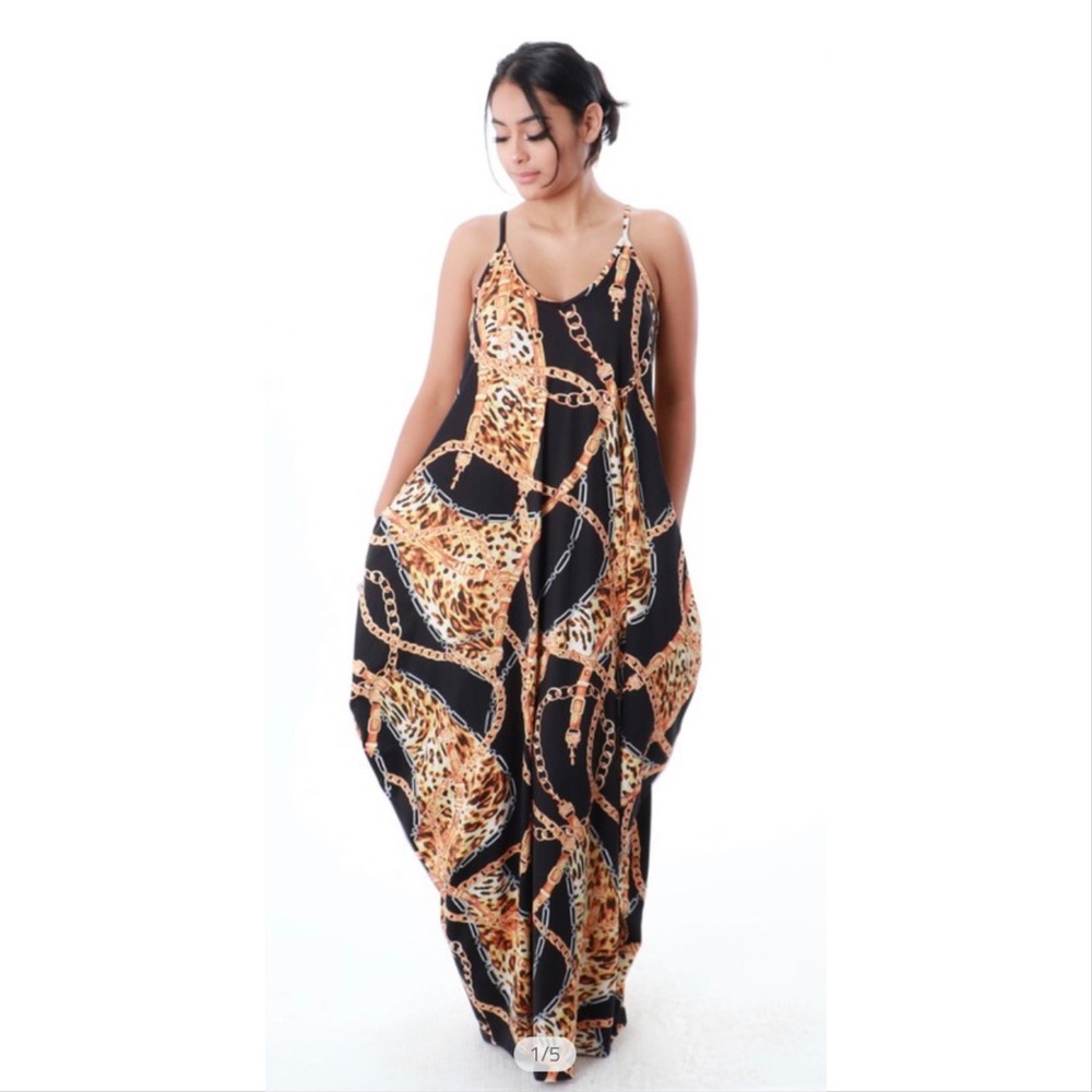 ✨ Chain Printed Pocketed Maxi ✨